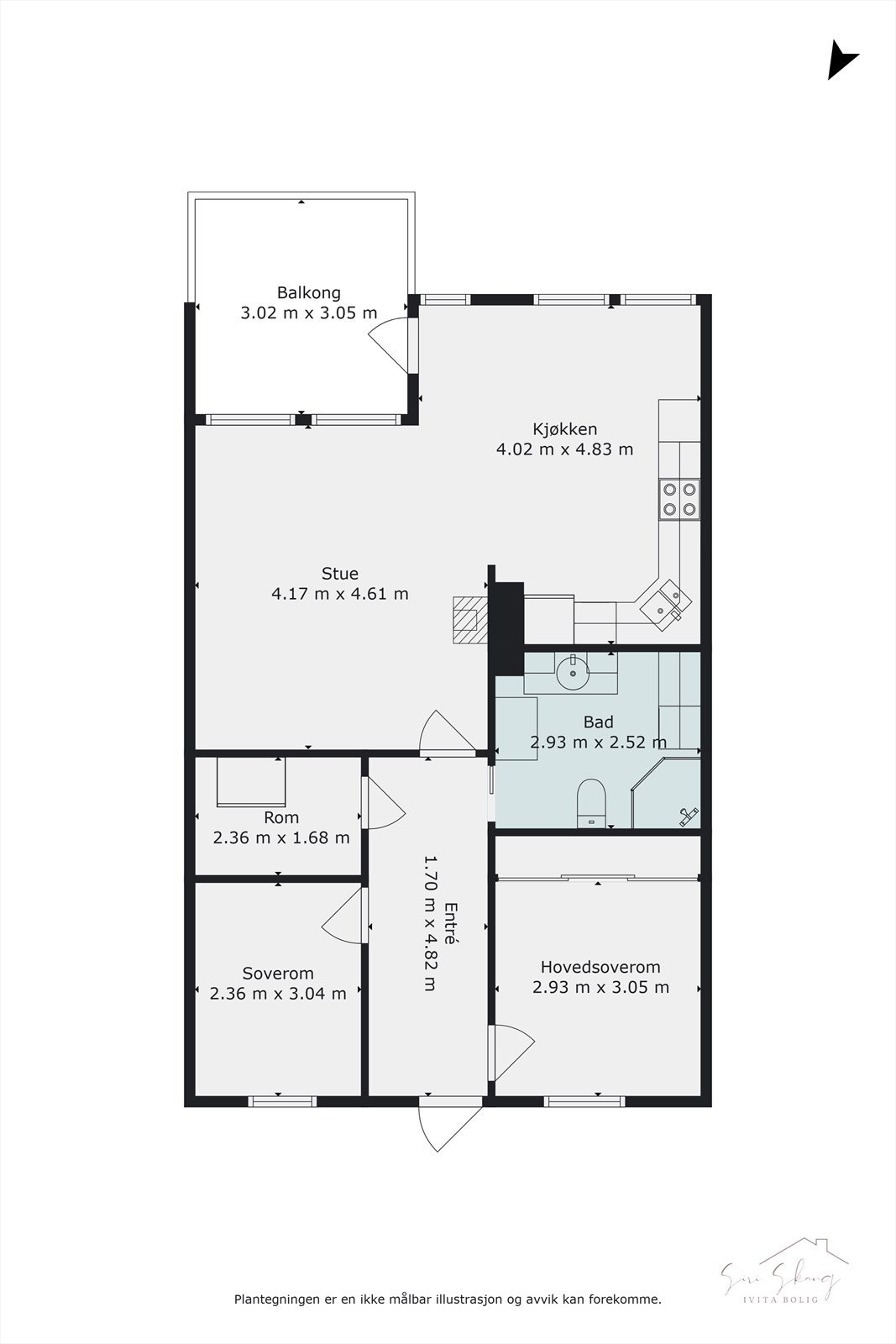 Plantegning i 2D av 1.etg. Galleribilde
