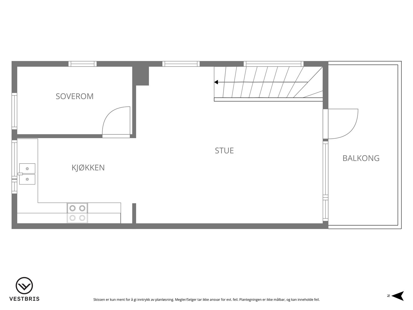 Planløsning 2. etasje Galleribilde