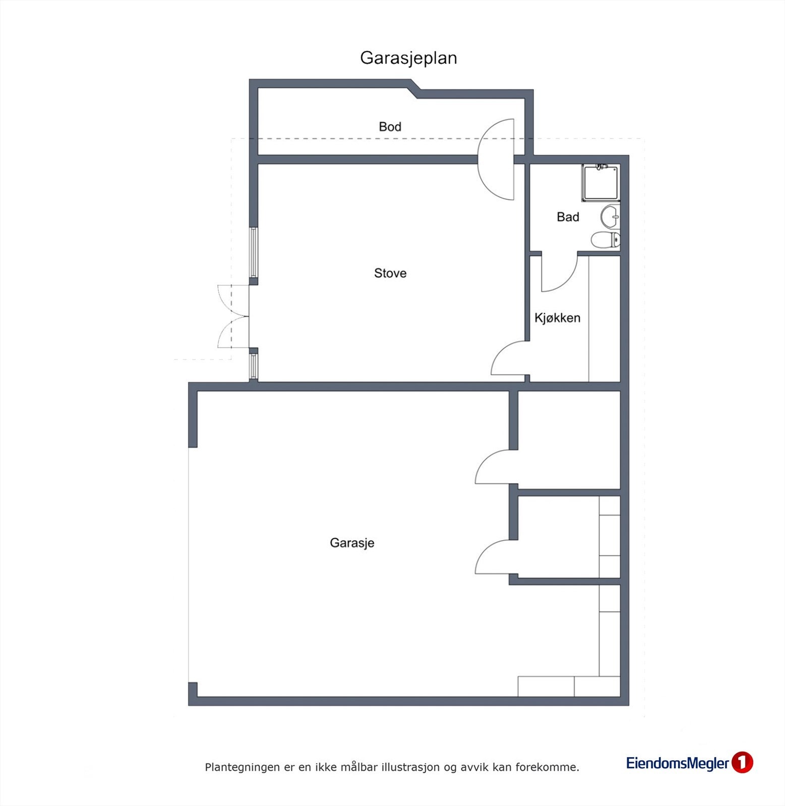 Planskisse sokkel Galleribilde