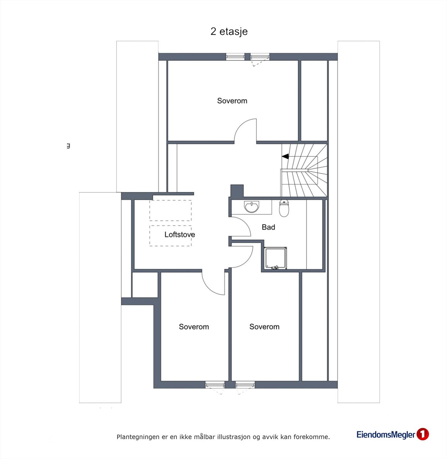 Planskisse loft. Galleribilde