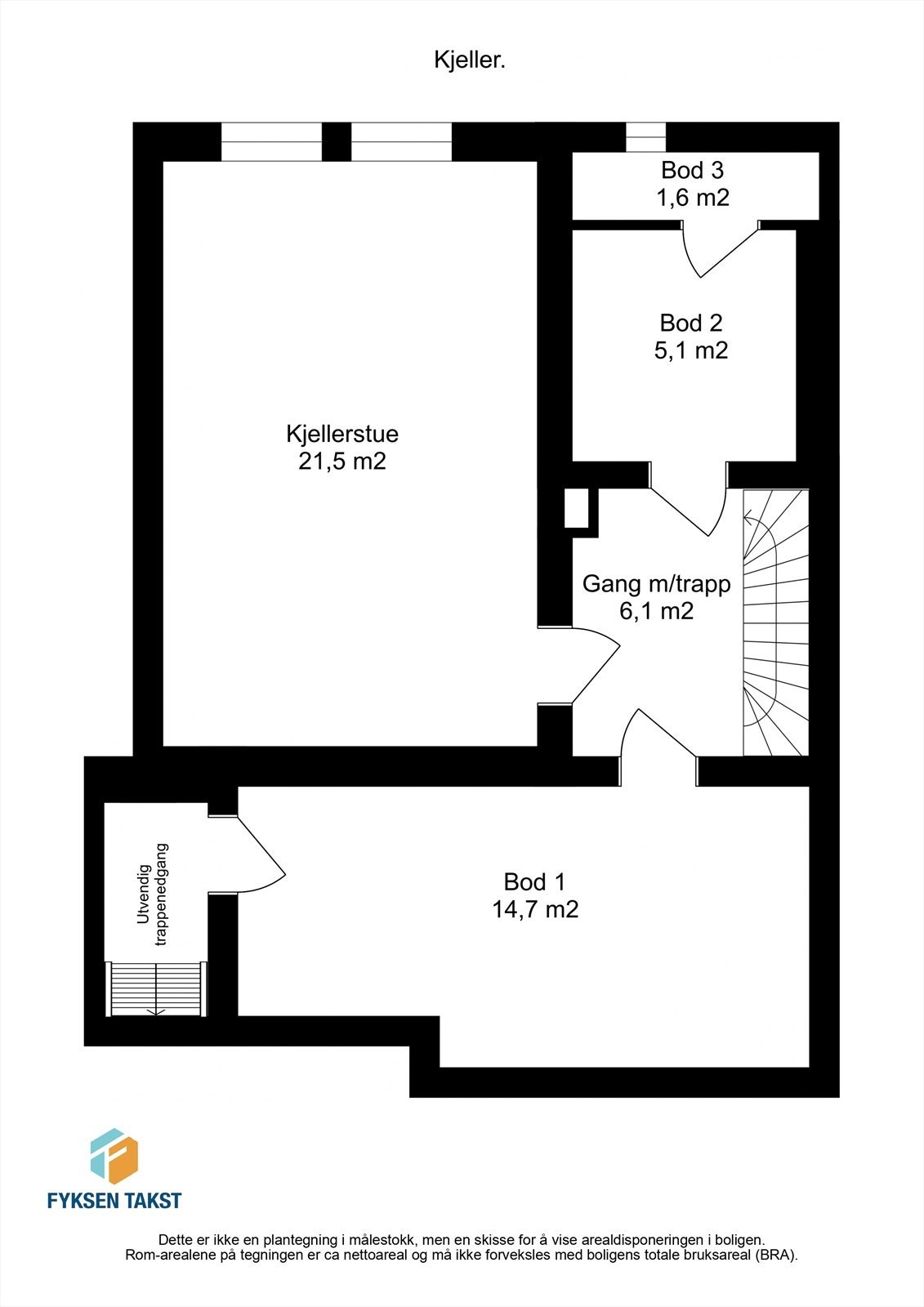 Planskisse kjeller Galleribilde