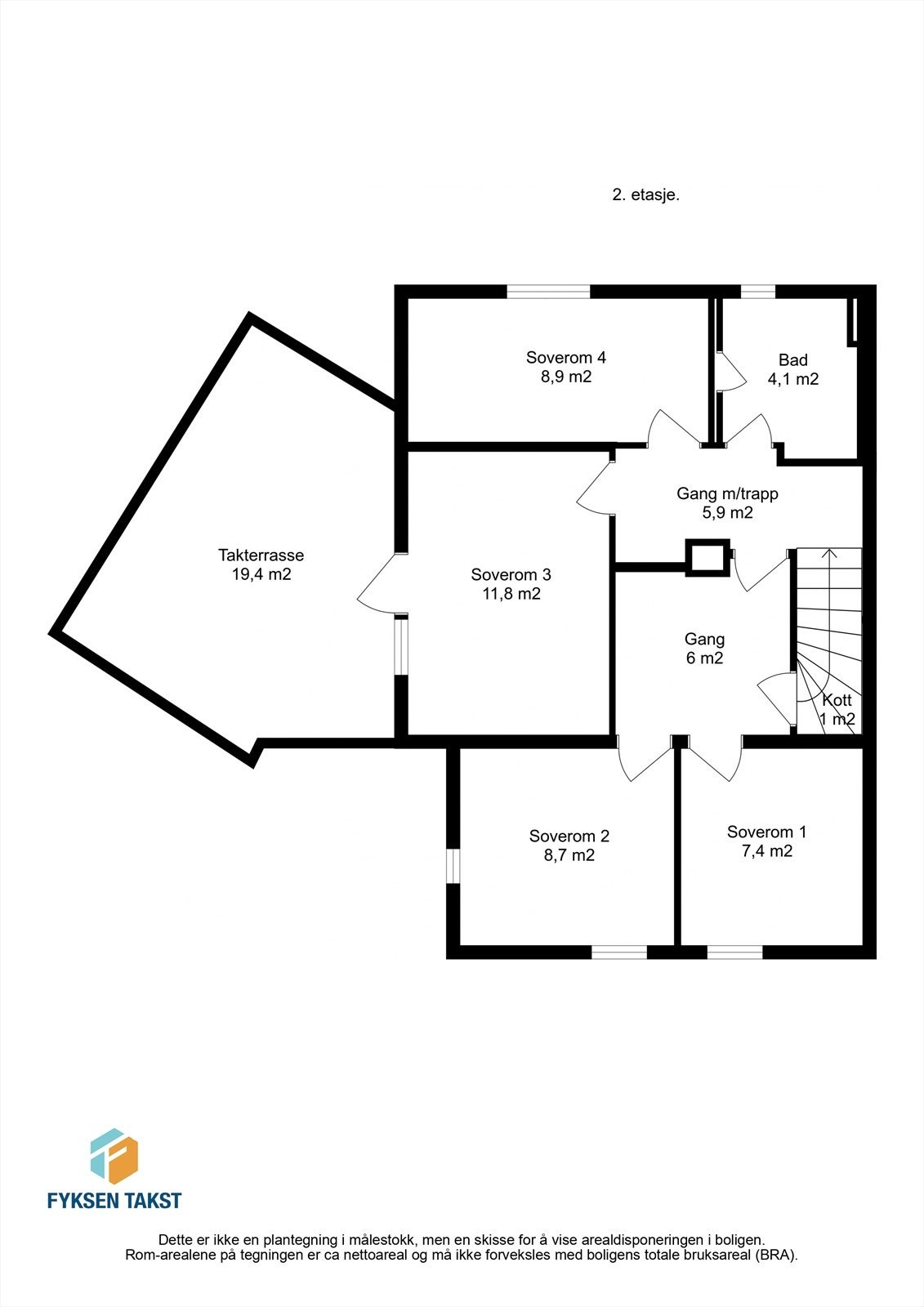 Planskisse 2. etasje Galleribilde