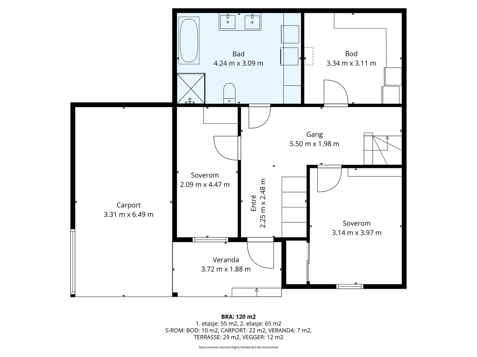 Målbar plantegning. Galleribilde