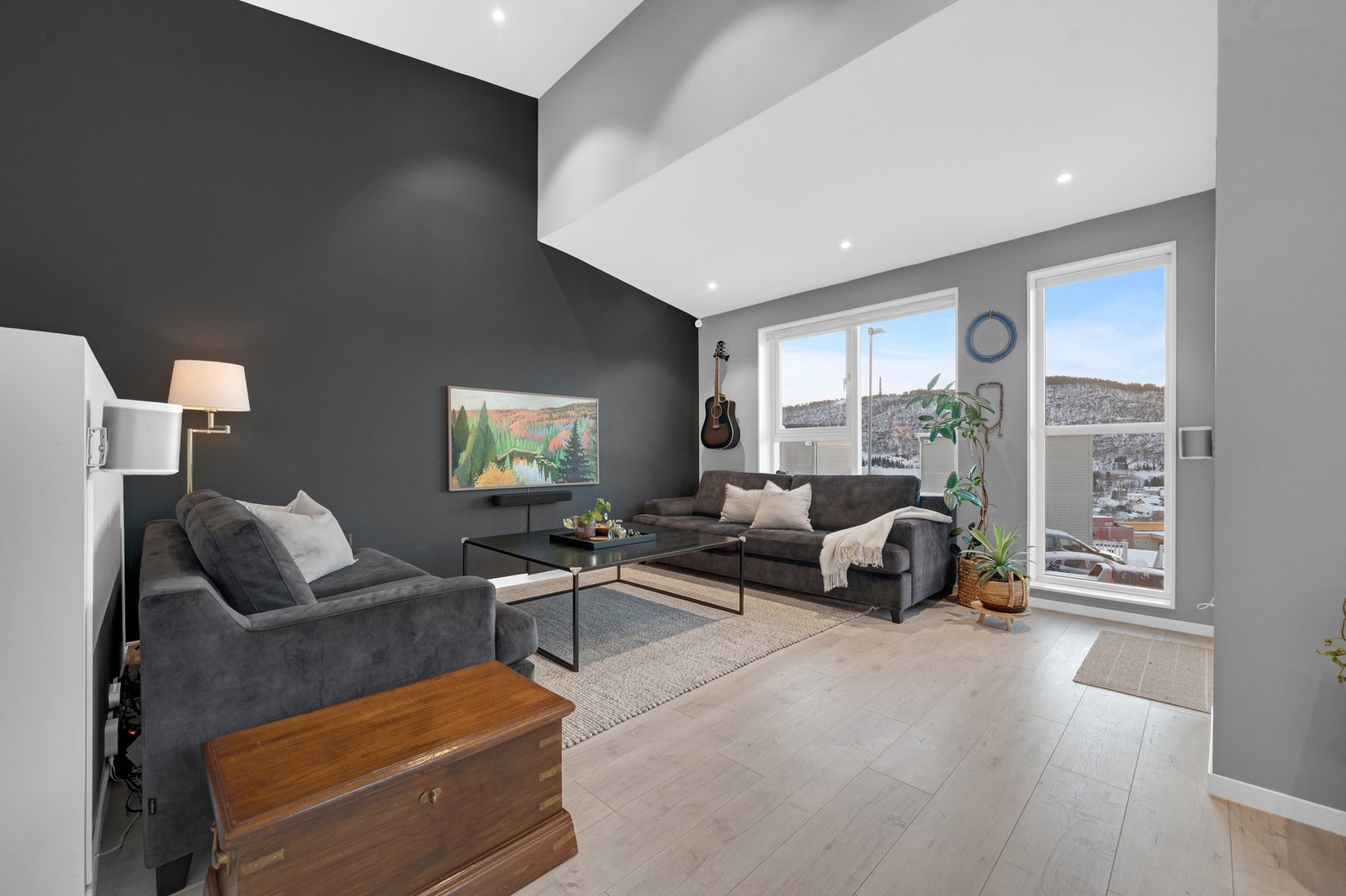 Dimbare downlights i tak. Galleribilde