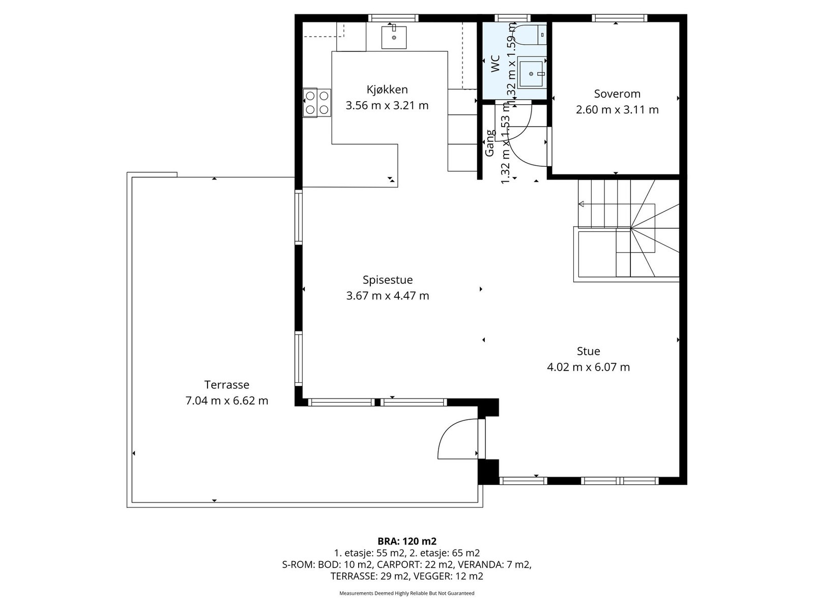 Målbar plantegning. Galleribilde