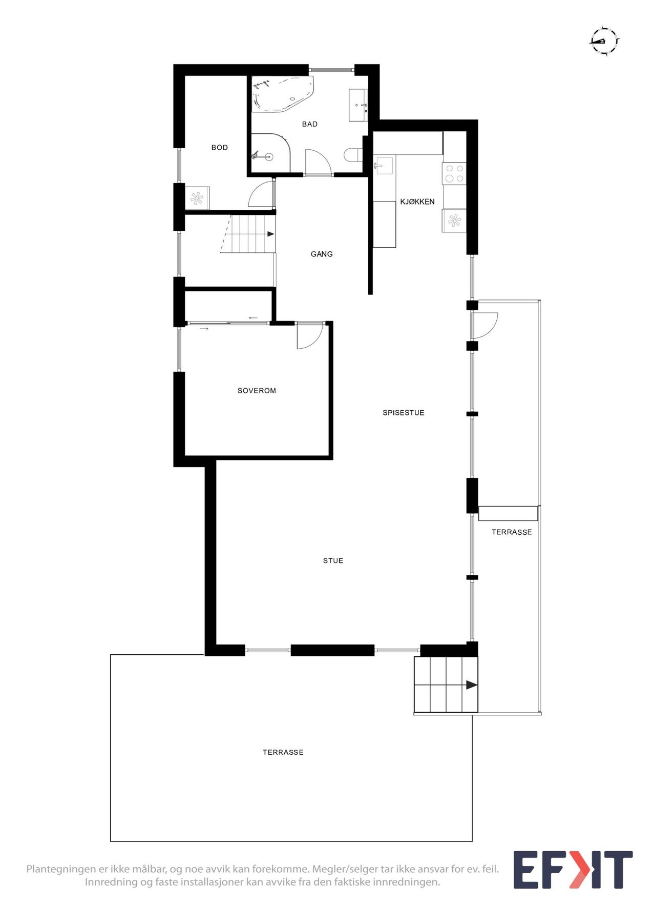 Plantegning hovedetasje. Galleribilde