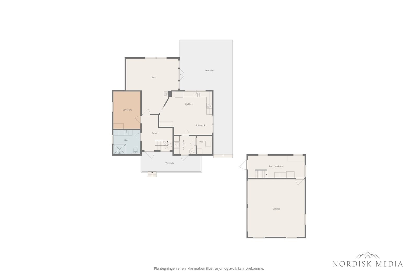 Plantegning første etasje. Galleribilde