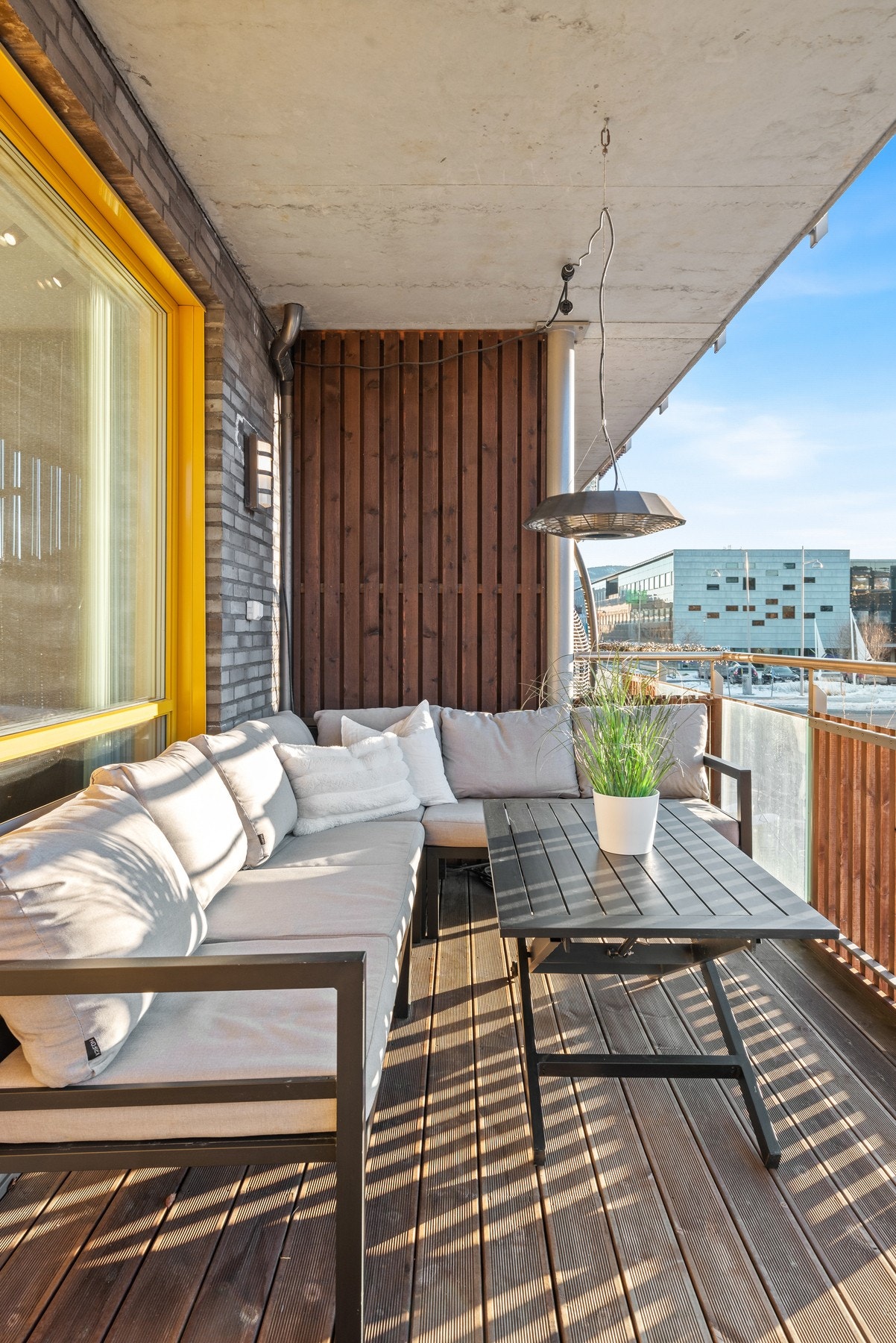 Balkong 1 er på 10m². Galleribilde