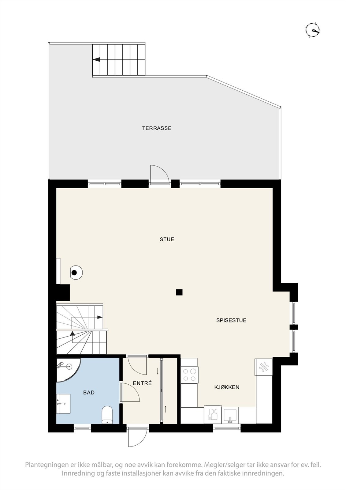 Plantegning 1. etasje Galleribilde