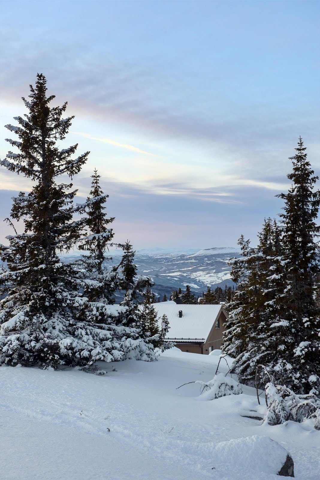 Utsikt fra hyttefeltet. Galleribilde