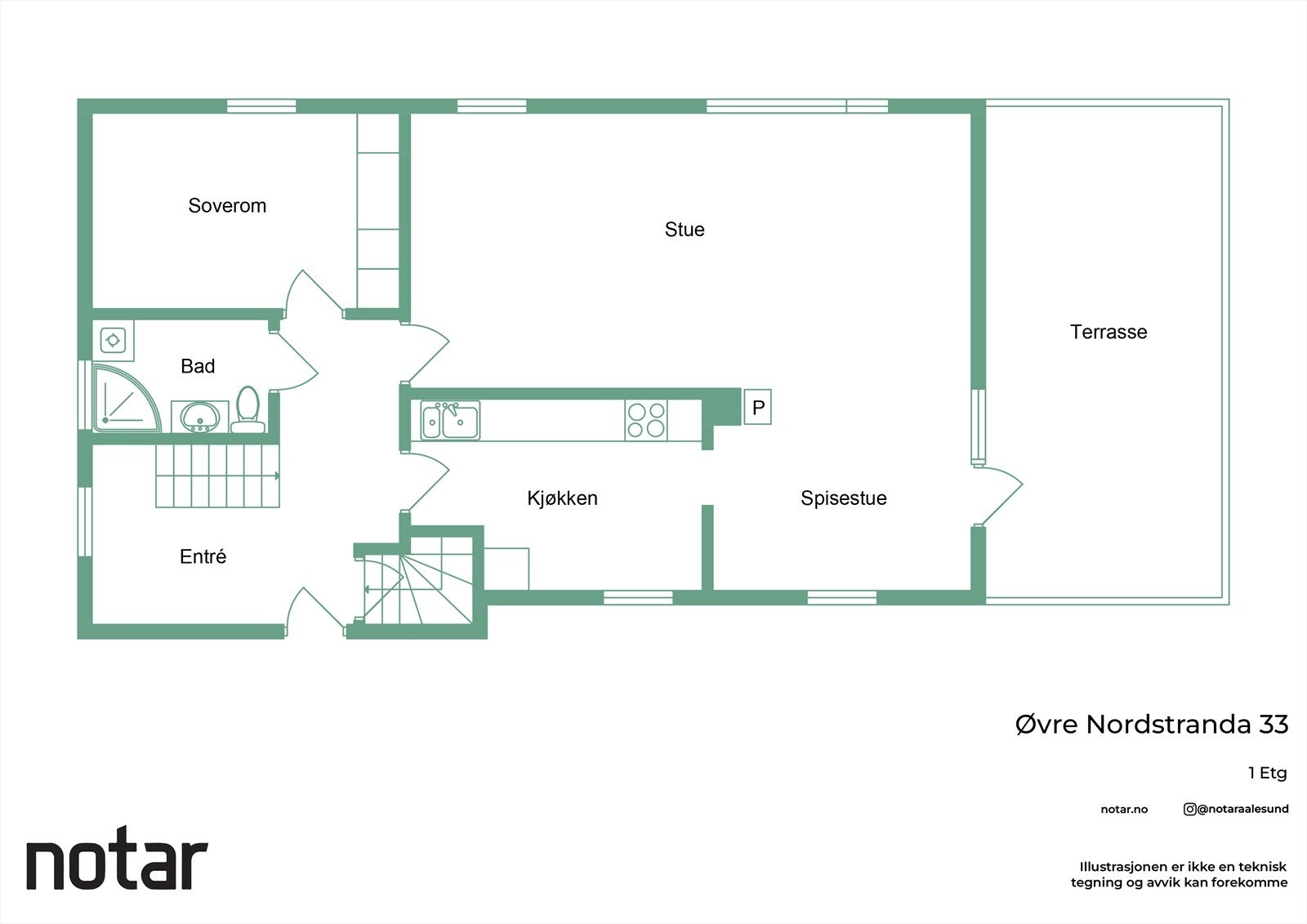 Plantegning - hovedetasje Galleribilde