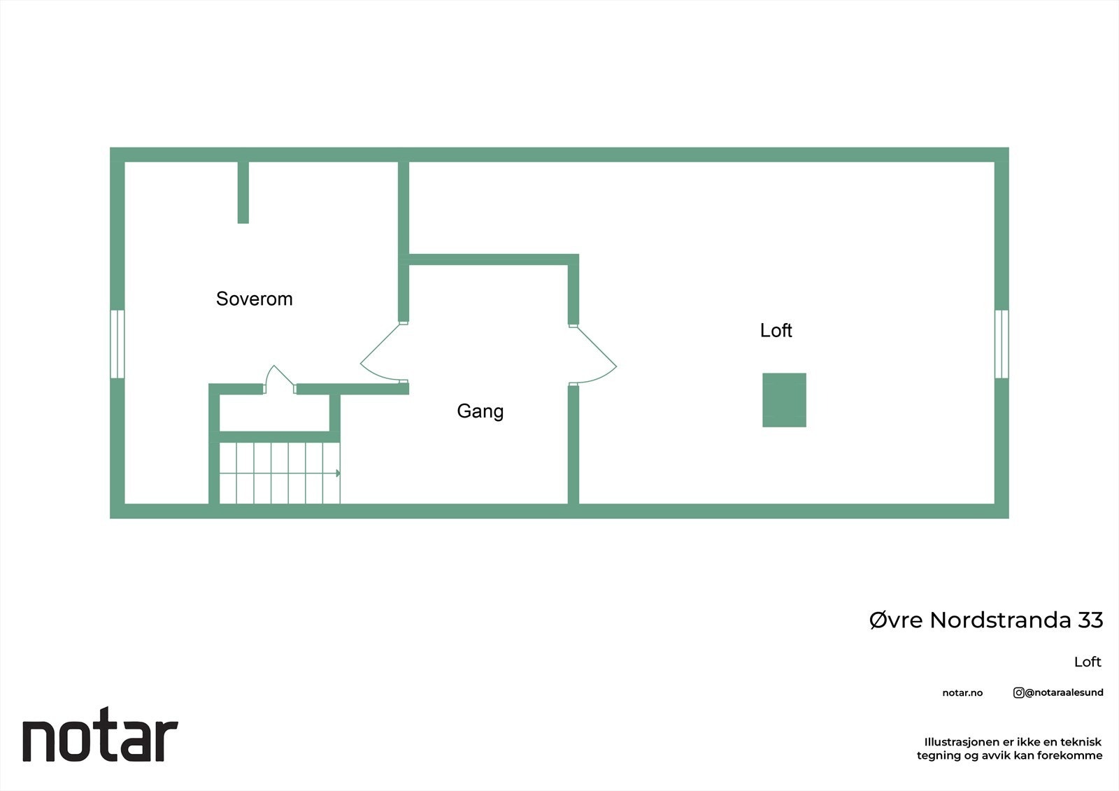 Plantegning - loft Galleribilde