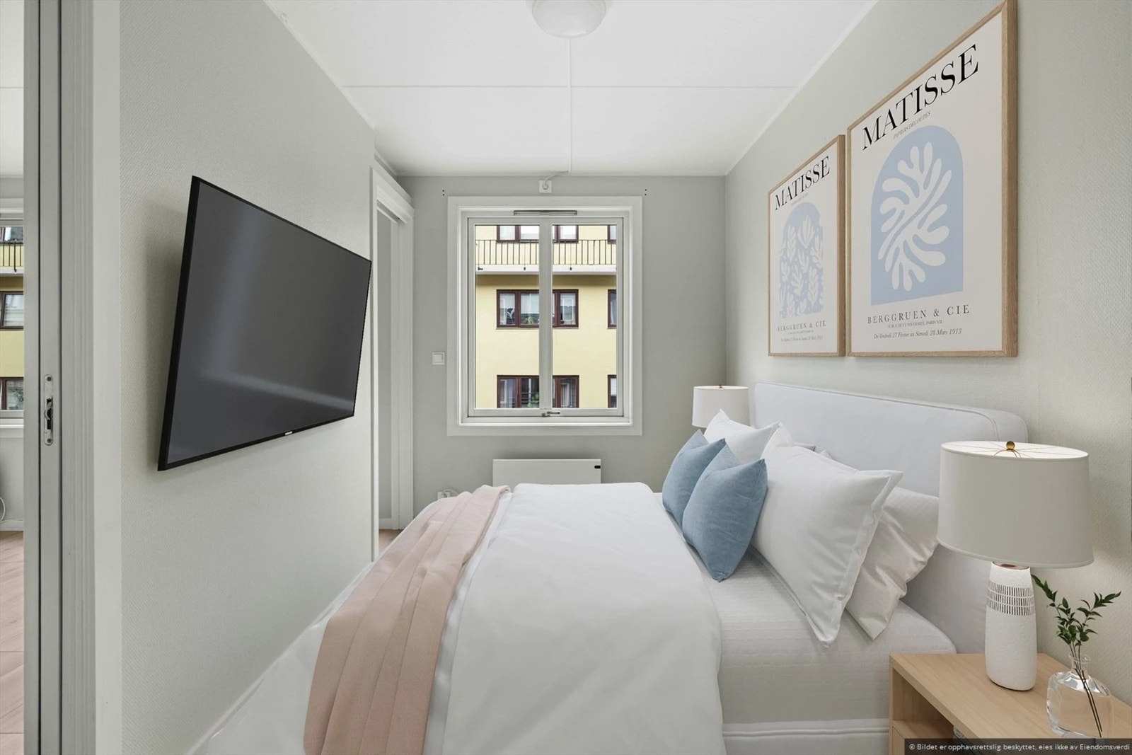 Soverom (Digital styling som er hentet fra en leilighet i 4. etasje) Galleribilde