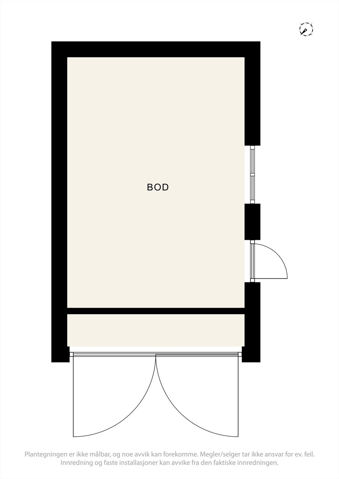 Plantegning, utebod. Galleribilde