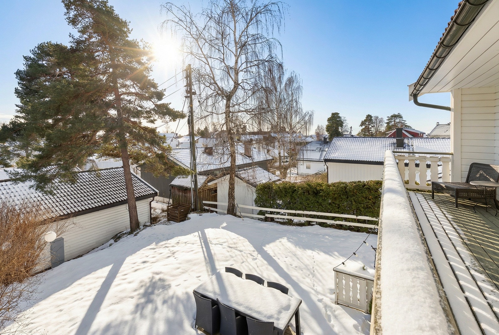 Balkong på utsiden av soverom. Galleribilde