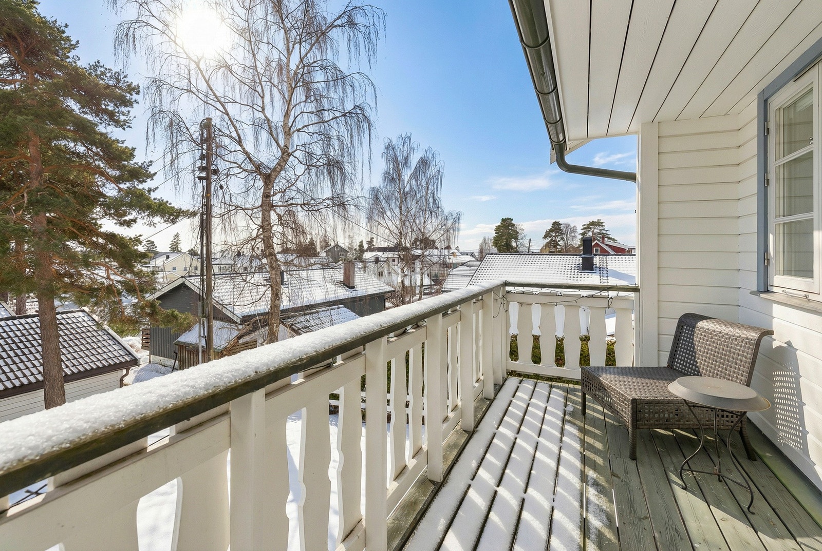 Balkong på utsiden av soverom. Galleribilde