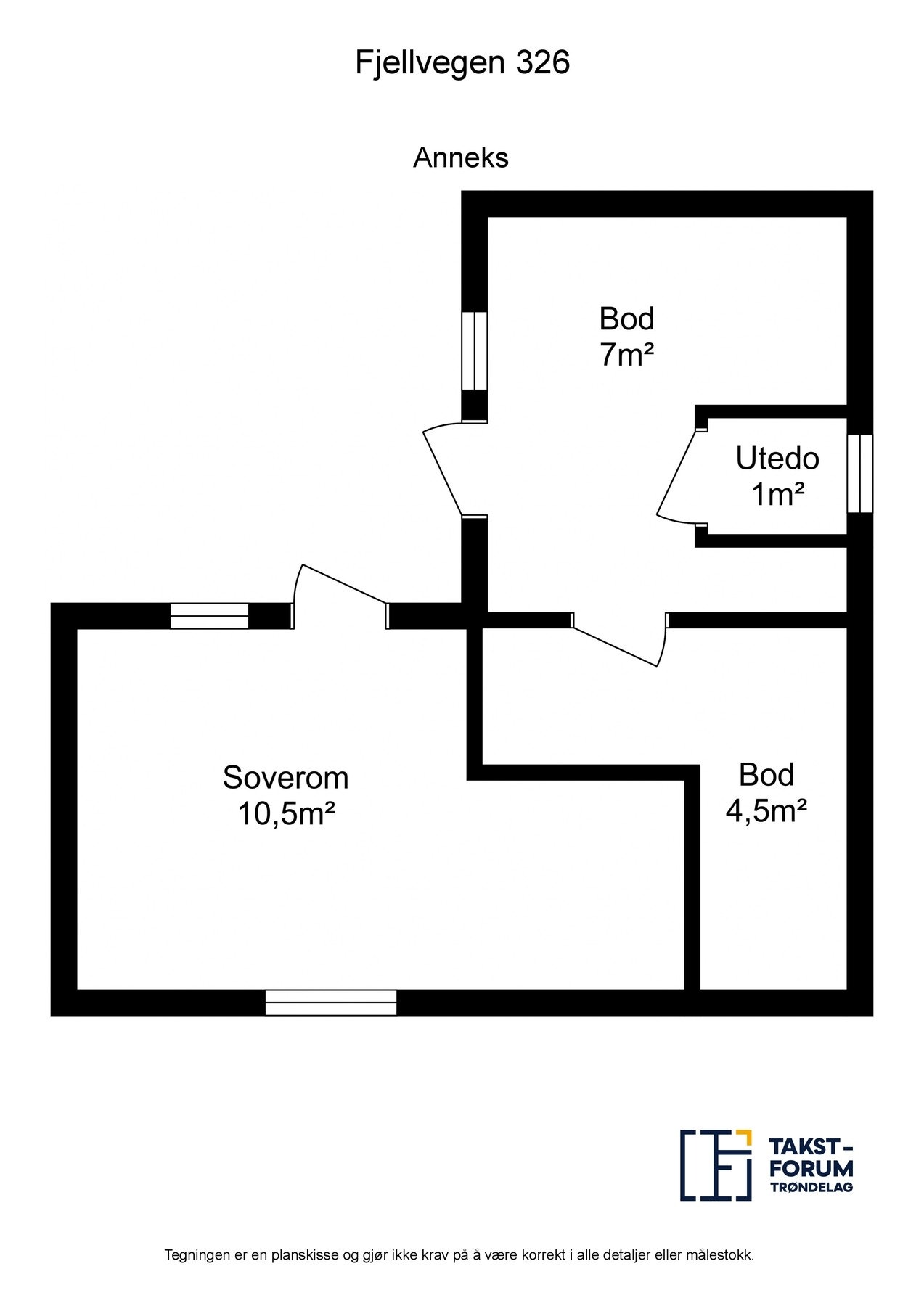 Plantegning anneks. Galleribilde