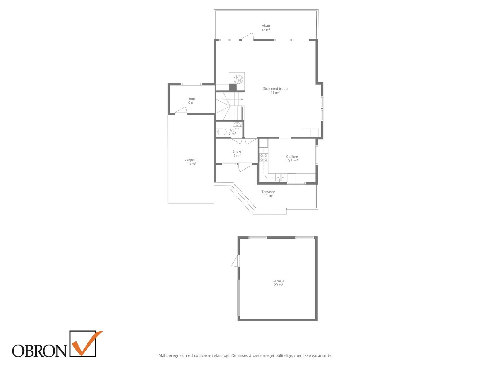 Planskisse 1. etasje. Galleribilde