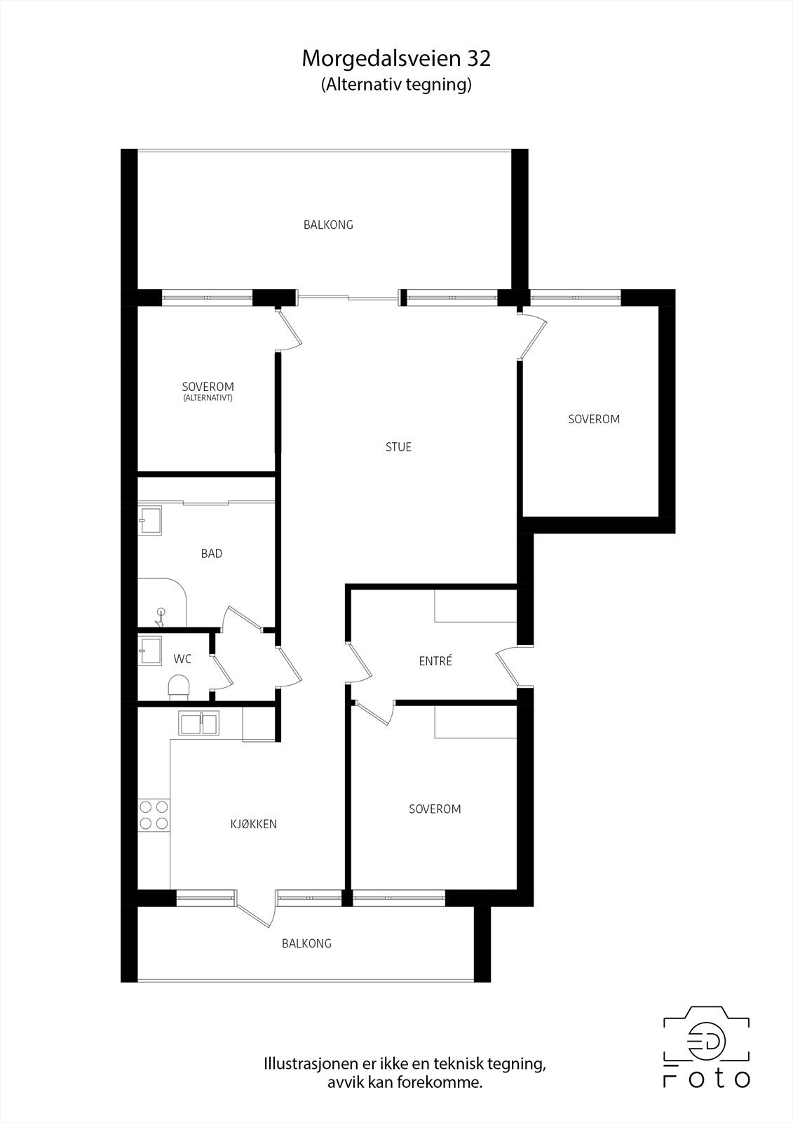 Alternativ plantegning Galleribilde