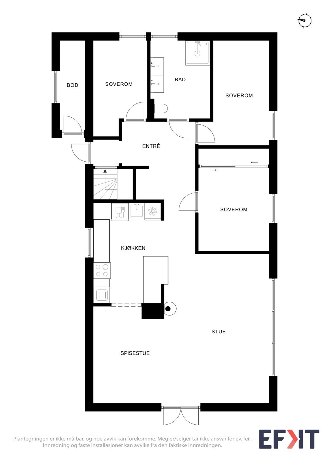 Plantegning 1. etasje Galleribilde