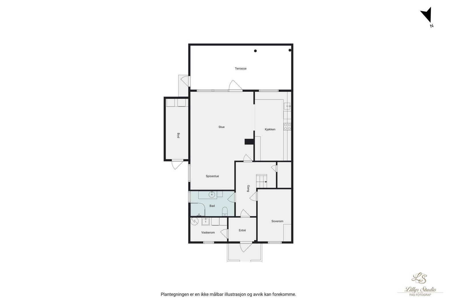 Plantegning 1. etasje. Galleribilde