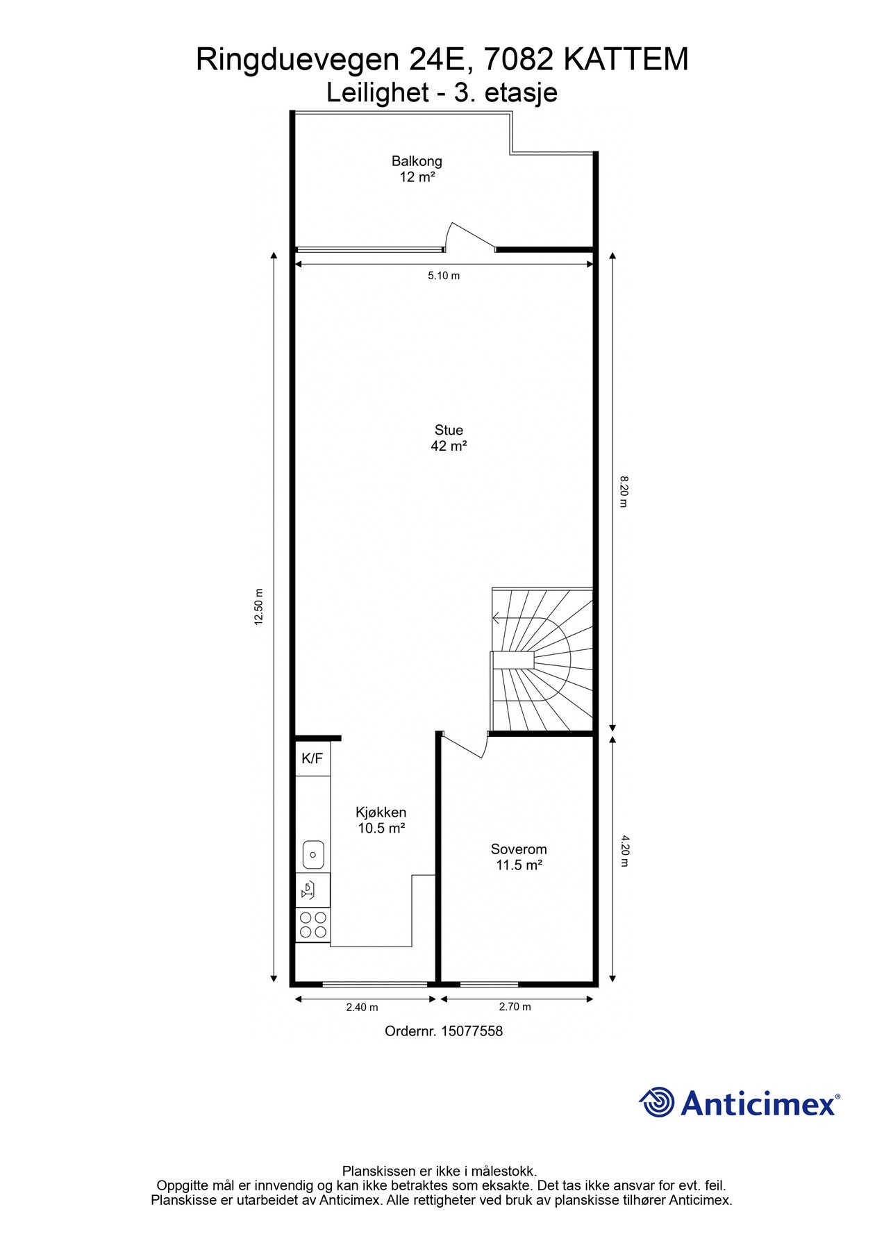 Plantegning 3. etasje. Galleribilde