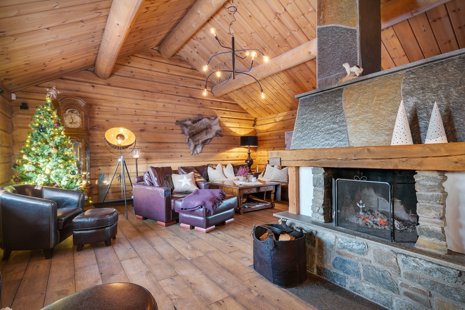 Romslig stue hvor hele familien kan samles for sosiale kvelder. Galleribilde