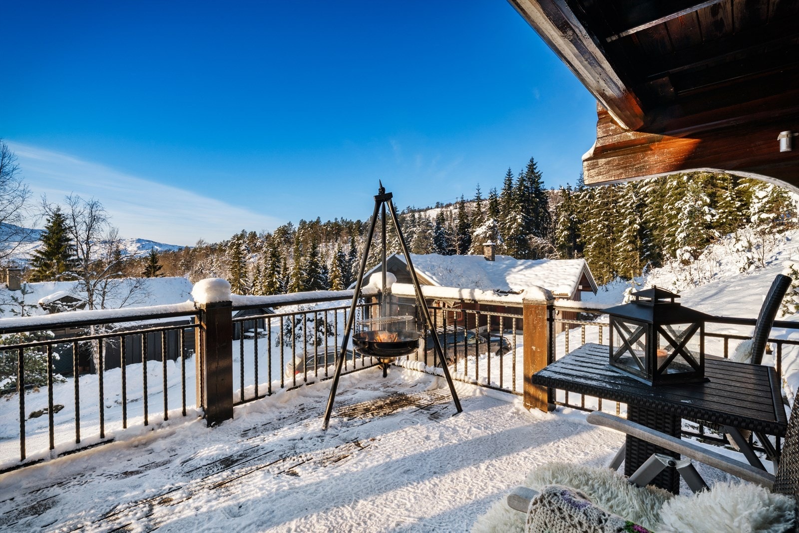 Ideell plass for å nyte kveldssolen etter en dag i bakkene. Galleribilde