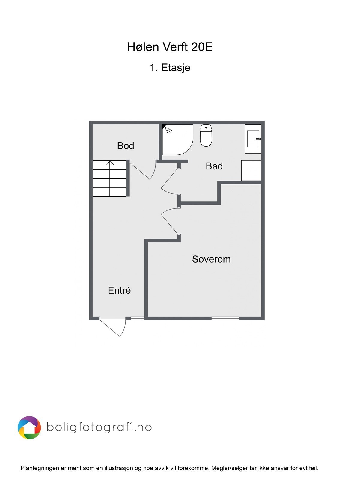 Plantegning 1. etg Galleribilde