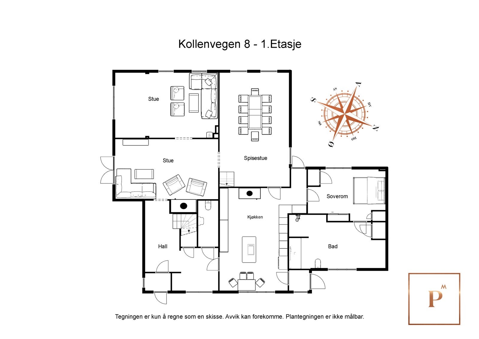 Plantegning 1. etg. Galleribilde