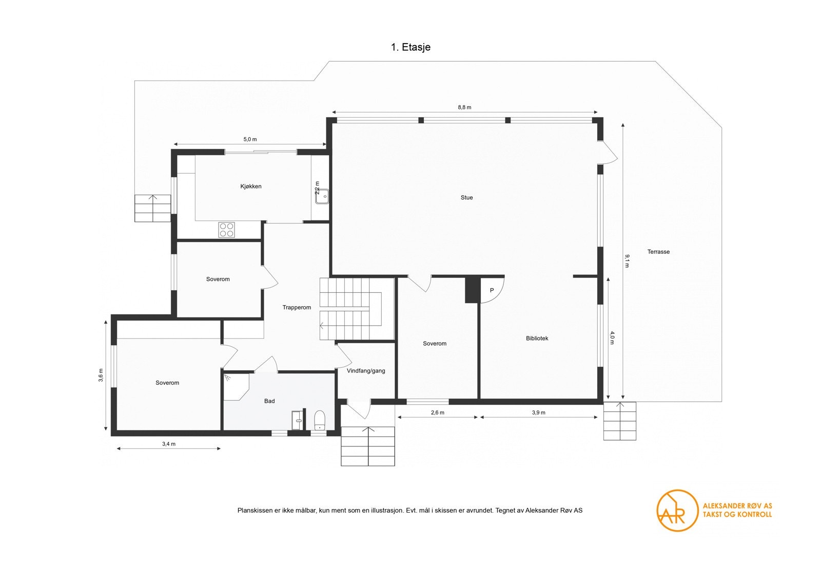Plantegning 1. Etasje Galleribilde