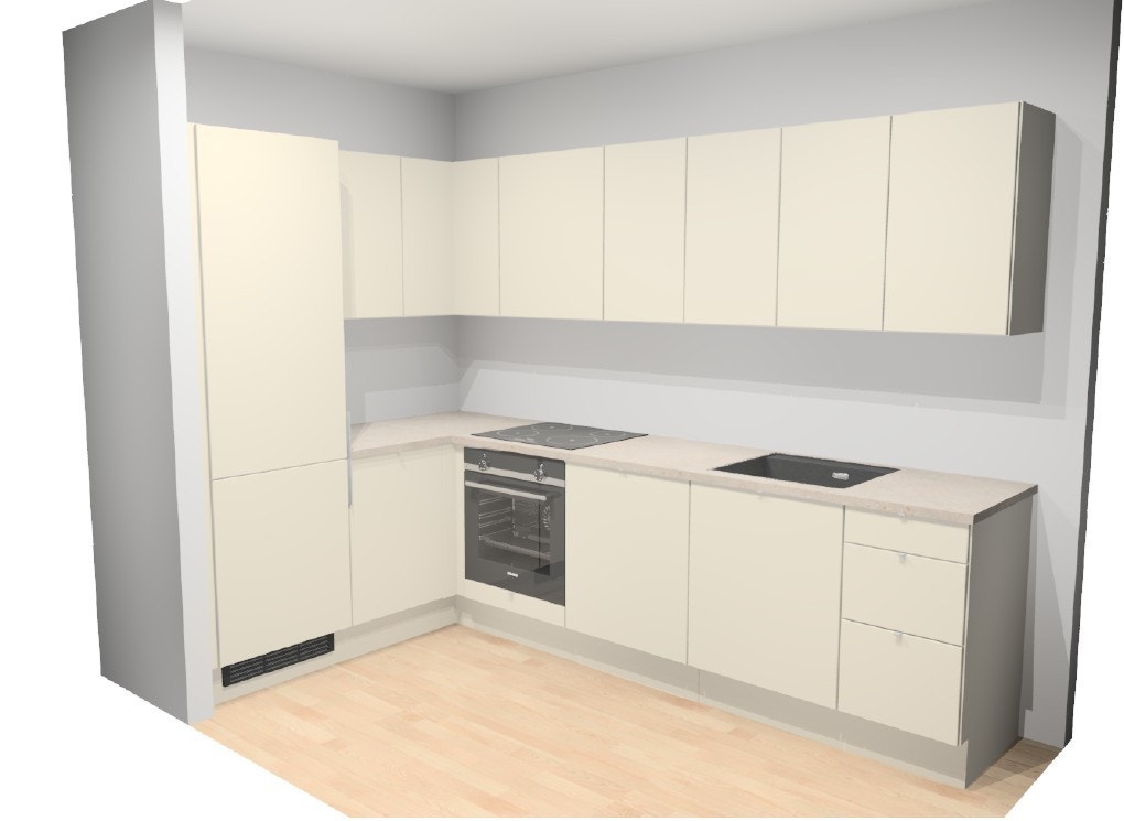 Kjøkkentegning for leiligheten Galleribilde