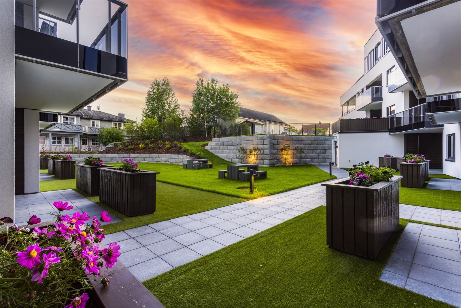 Det er pene uteområder. Galleribilde