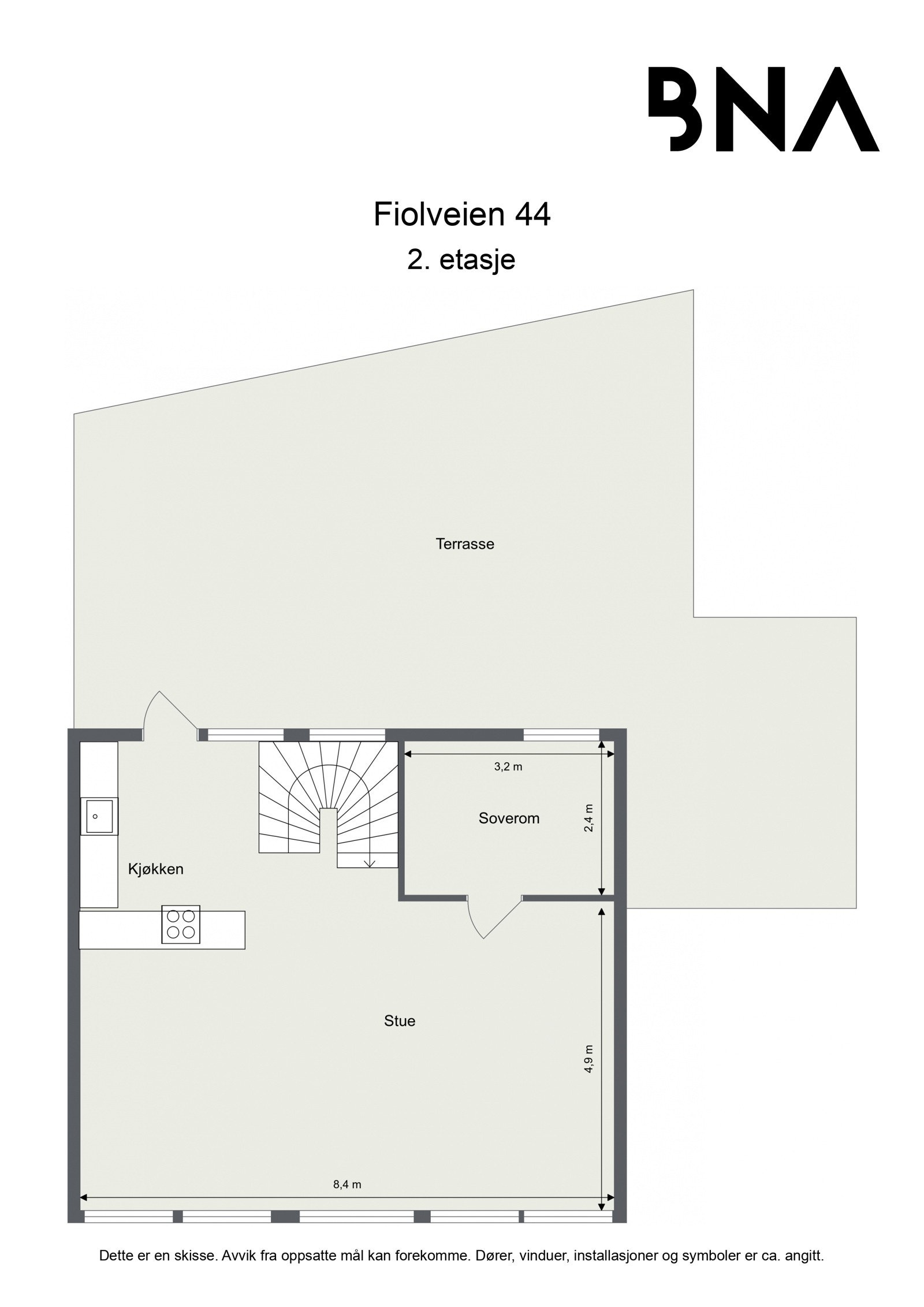 Planskisse - 2. etasje Galleribilde