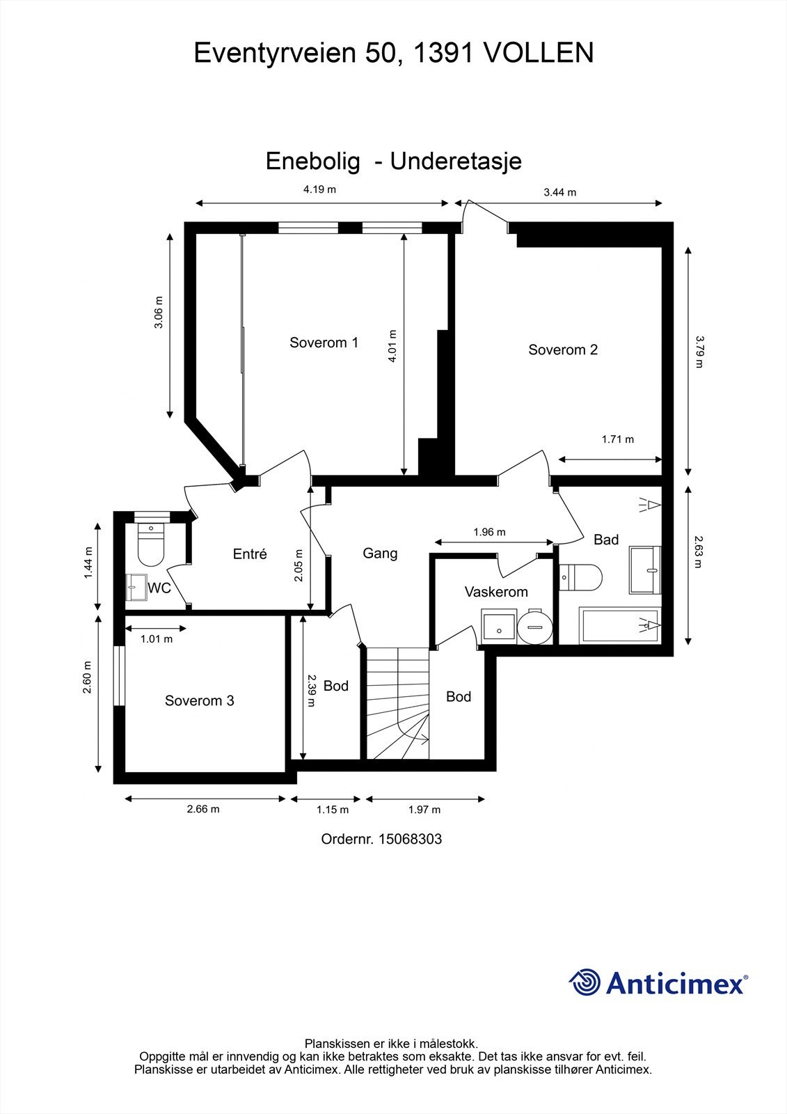 Plantegning - Underetasje Galleribilde