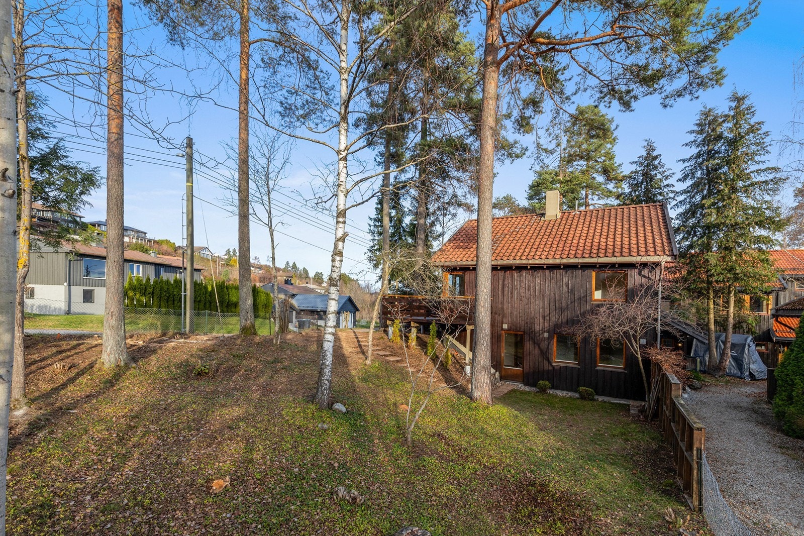 Eiertomt på 491 kvm. Tomt opparbeidet med gruslagte internveier, plenareal og diverse beplantning. Galleribilde