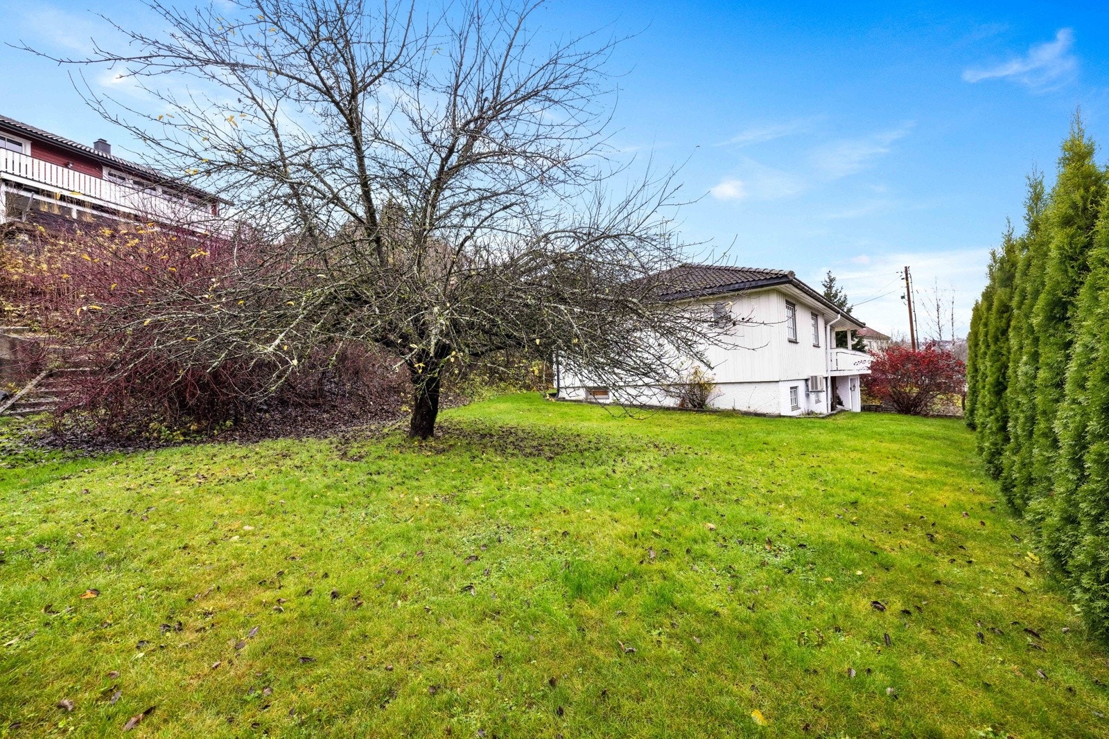 Masse plass til ballspill og lekestativ for de yngste. Galleribilde