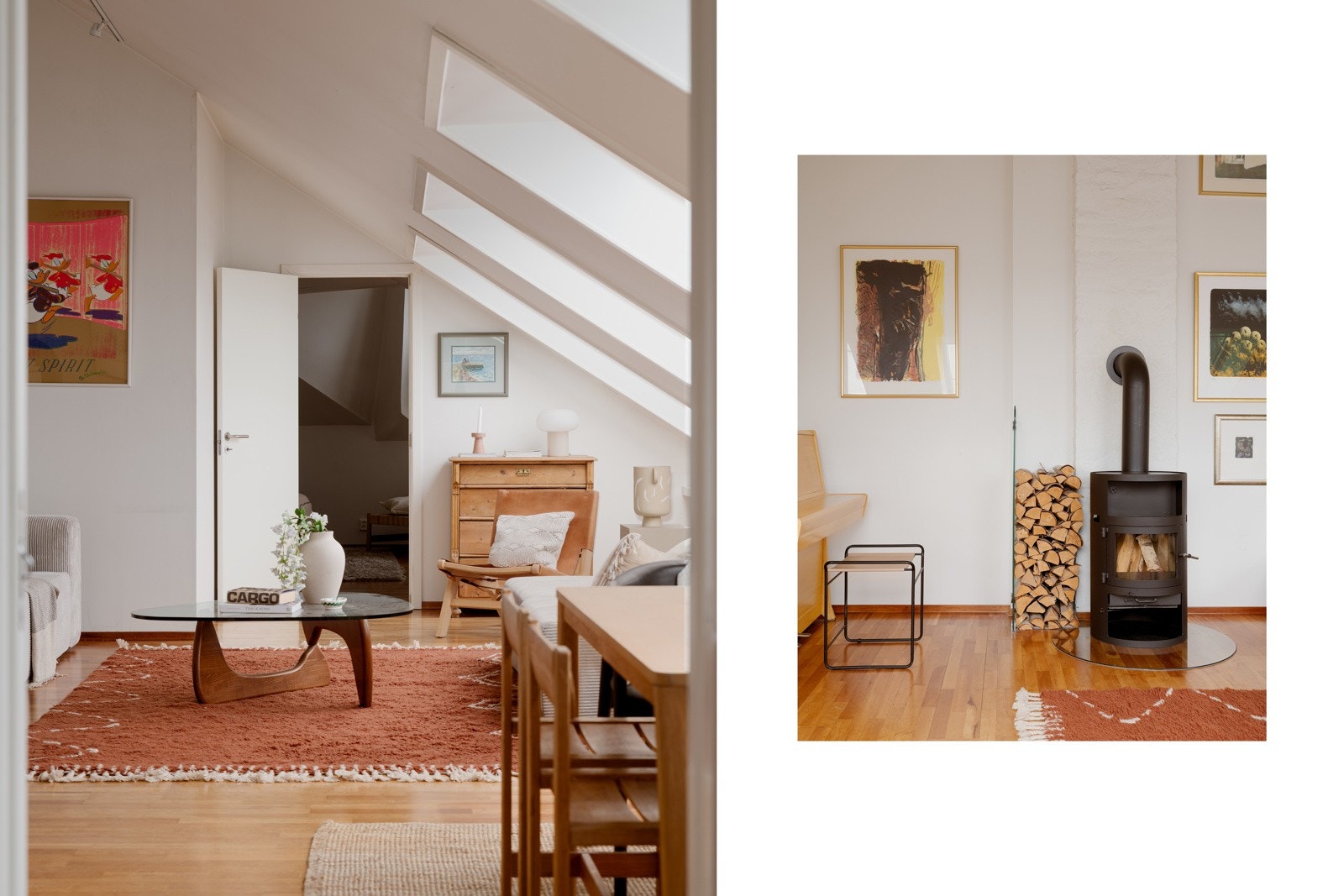 Peisovn gir stuen et naturlig samlingspunkt og tilfører både varme og stemning på kjølige dager. Galleribilde