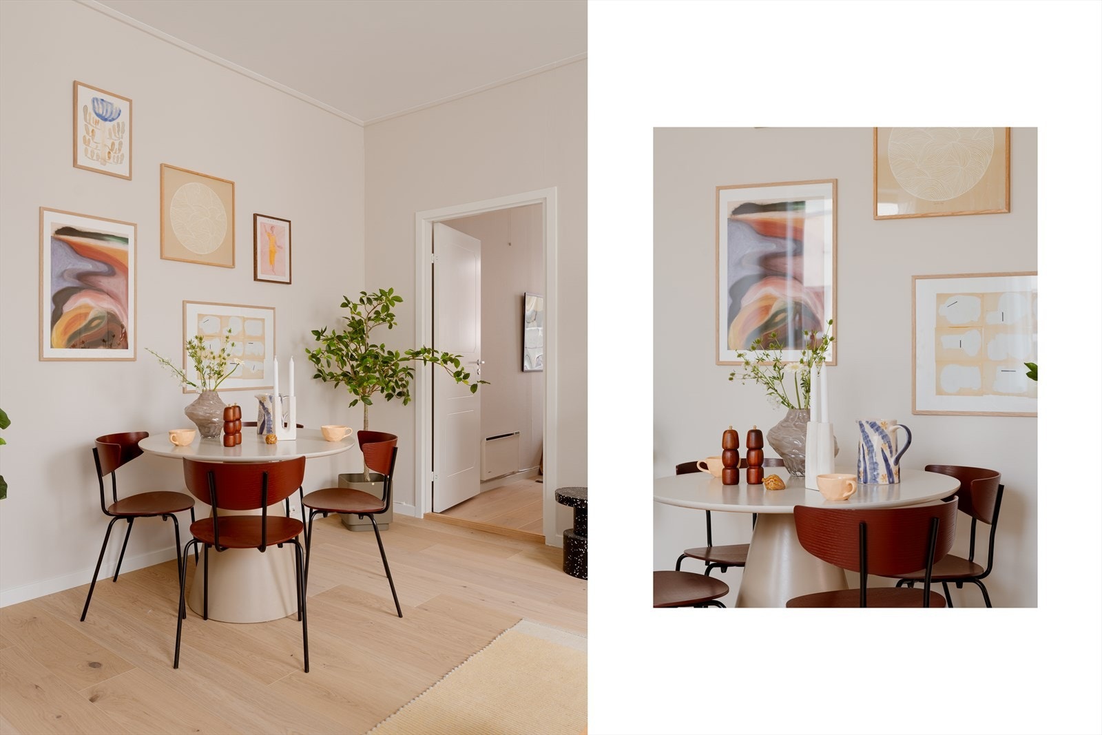 I hjørnet har du plass til spisestuen - perfekt for hyggelige middager med venner. Galleribilde