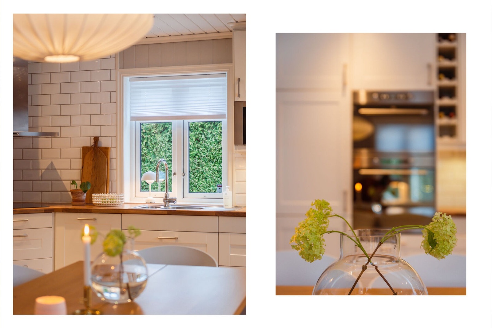 Hvitevarene er integrerte, bestående av stekeovn, platetopp, kaffemaskin, kjøleskap, oppvaskmaskin og mikrobølgeovn - her mangler det ikke på noe. Galleribilde