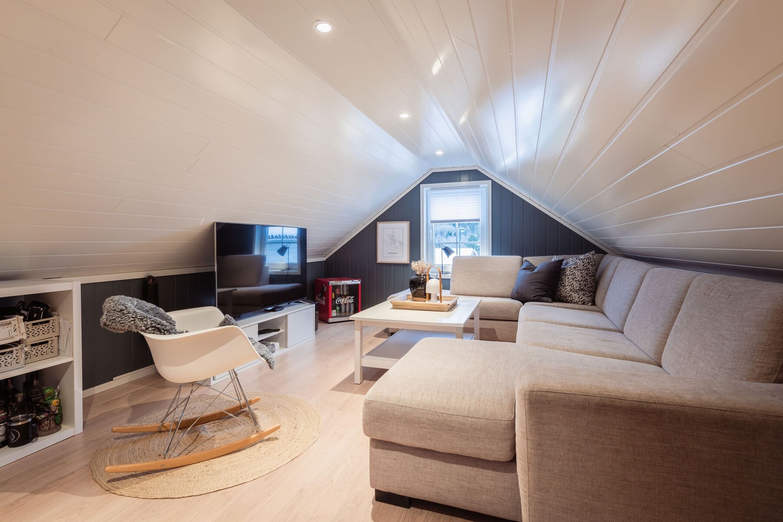 Innredet rom over garasjen (ikke omsøkt). Galleribilde