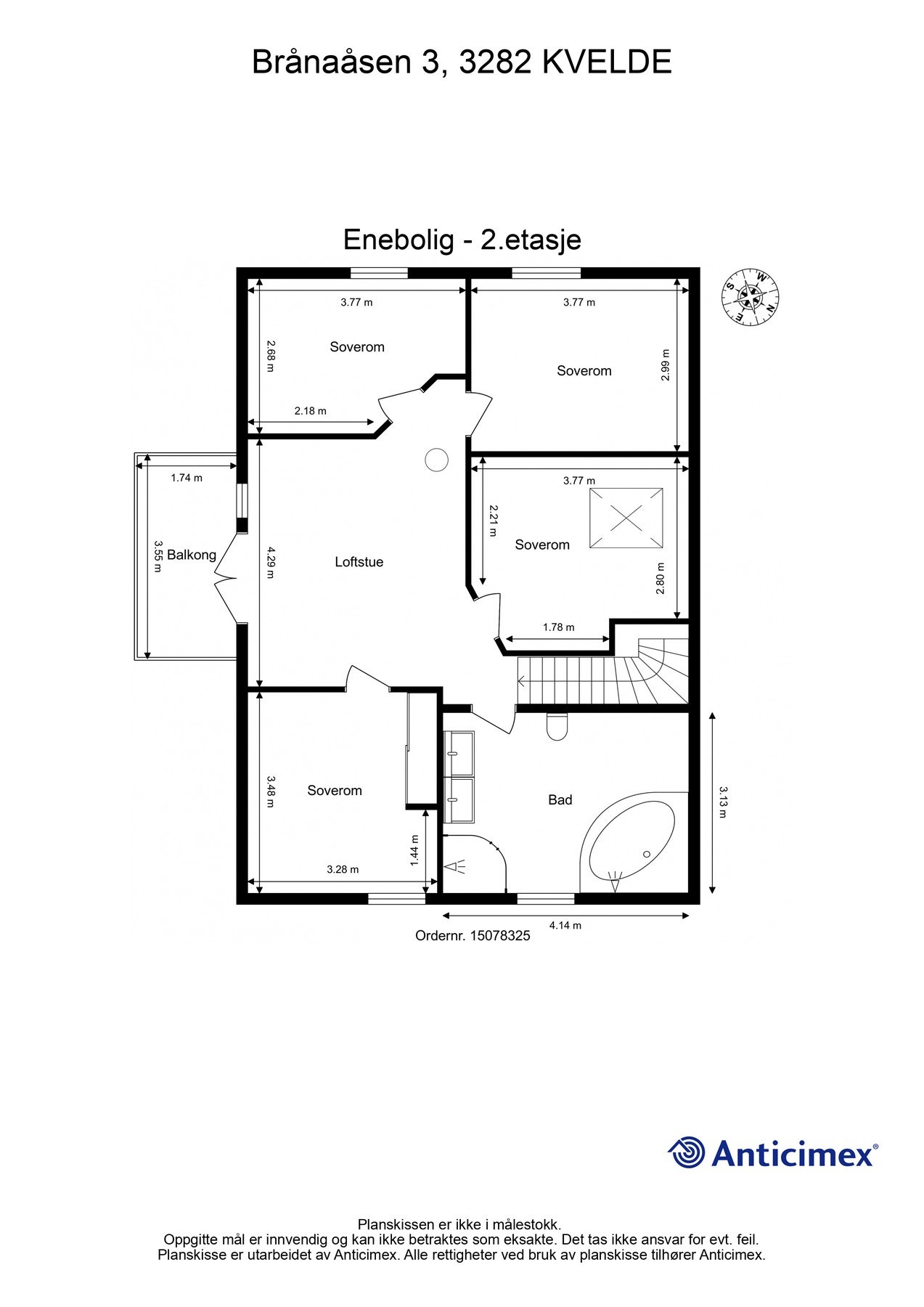 Planløsning 2. etasje Galleribilde