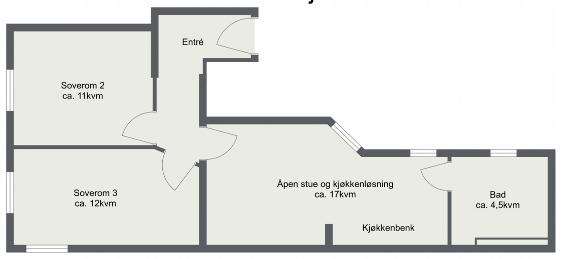 Leilighetens planløsning Galleribilde