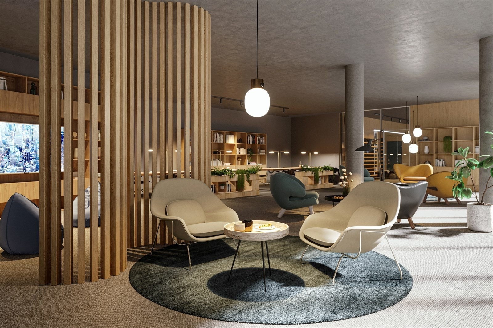 Alle beboere får tilgang til fellesområder med flotte fasiliteter. Illustrasjonsfoto, avvik kan forekomme. Galleribilde