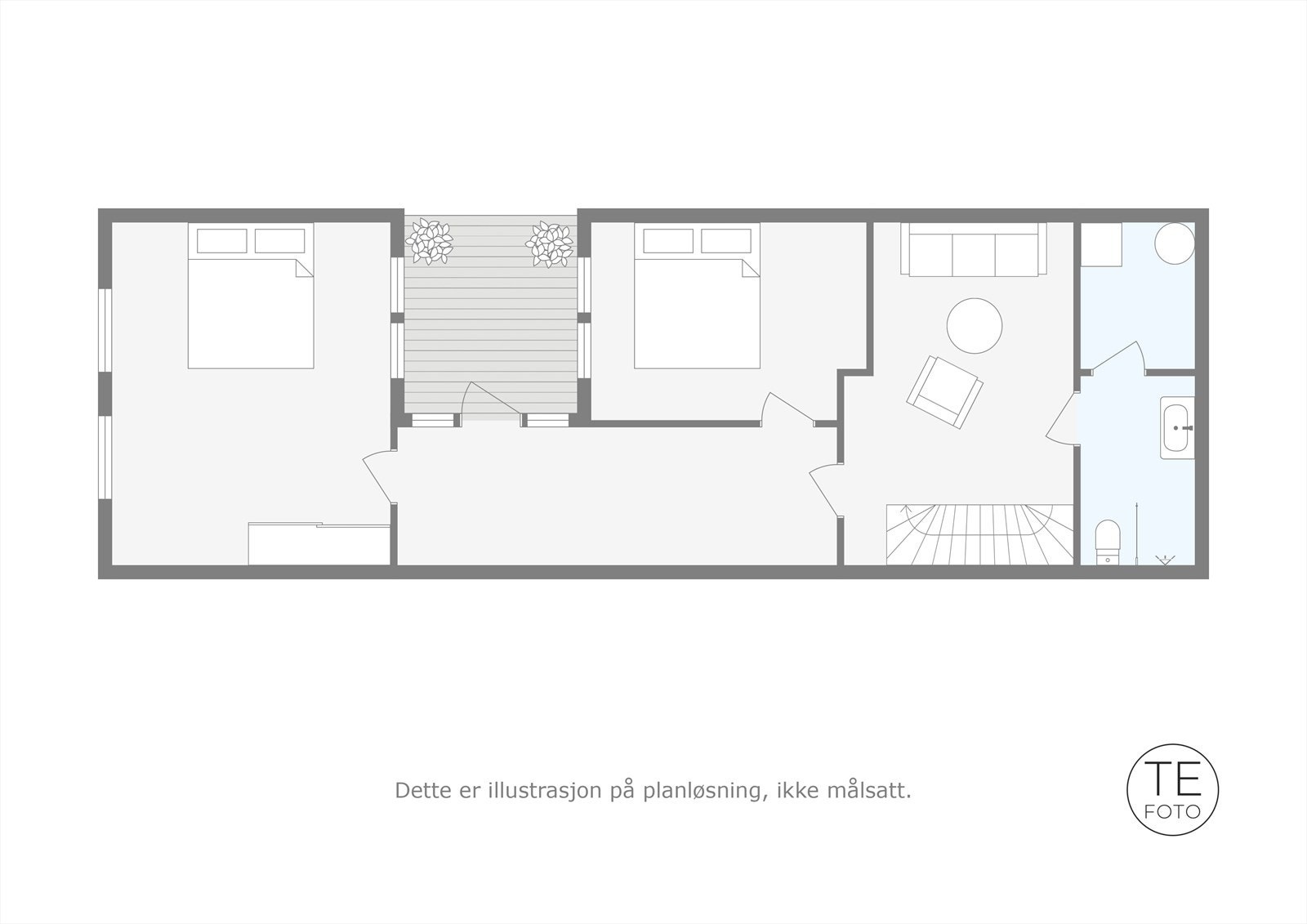 2D planskisse u. etg Galleribilde