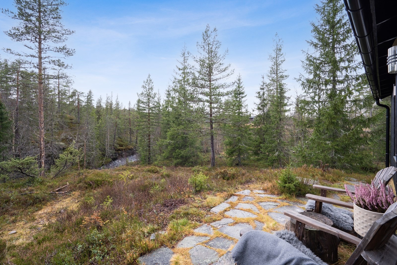 Lunt og skjermet uteområde for ro og hygge. Galleribilde