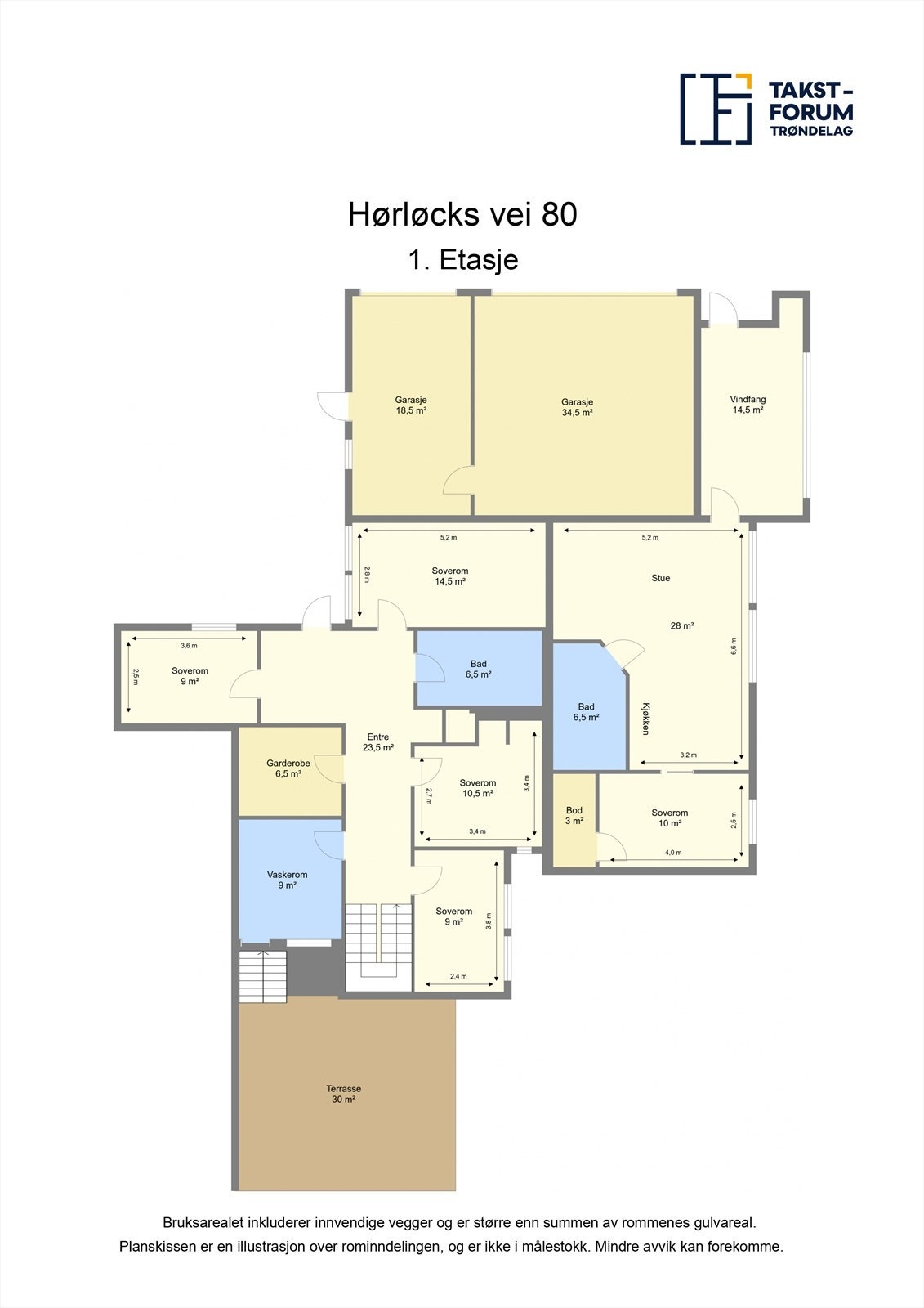 Planløsning 1. etasje Galleribilde