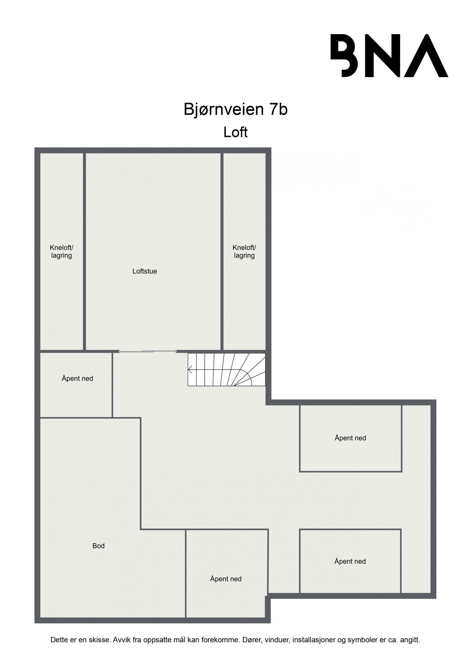 Plantegning loft Galleribilde