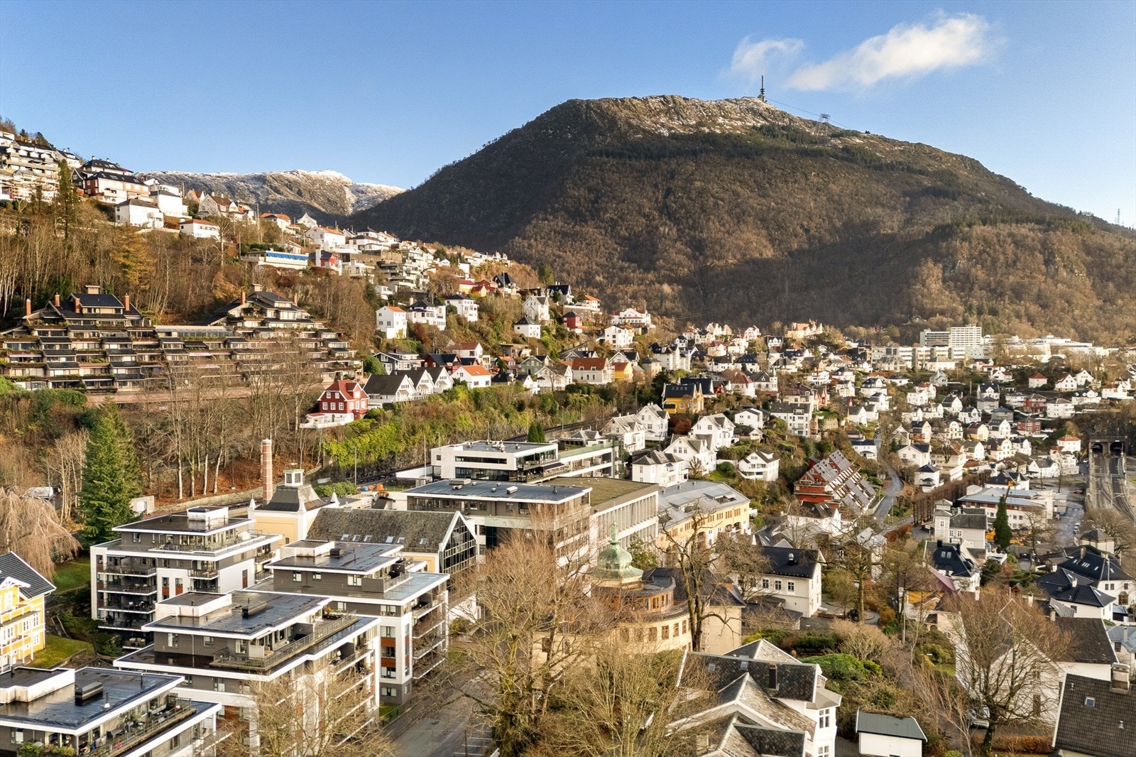 Området er et perfekt utgangspunkt for korte og lange turer til flere av byfjellene bl.a. Fløien, Rundemannen og Ulriken, samt Fjellveien, Isdalen og rundløypen rundt Store Lungegårdsvannet er andre populære turveier som en lysløype. Galleribilde