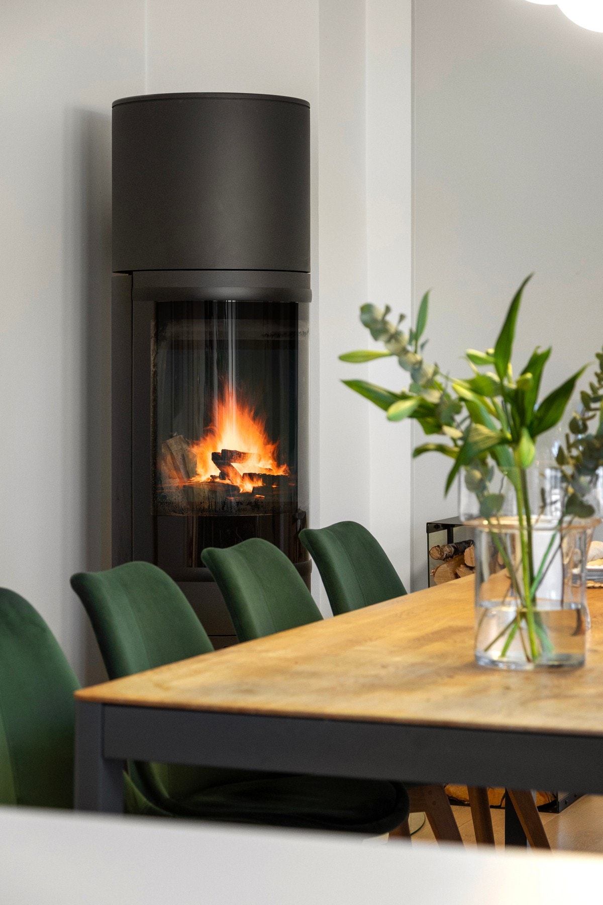 Peis i spisestue/kjøkken. Galleribilde